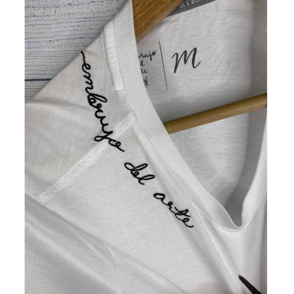 Embrujo del arte Mens Graphic Tee Big Eye on White T-Shirt size Medium - Picture 5 of 7